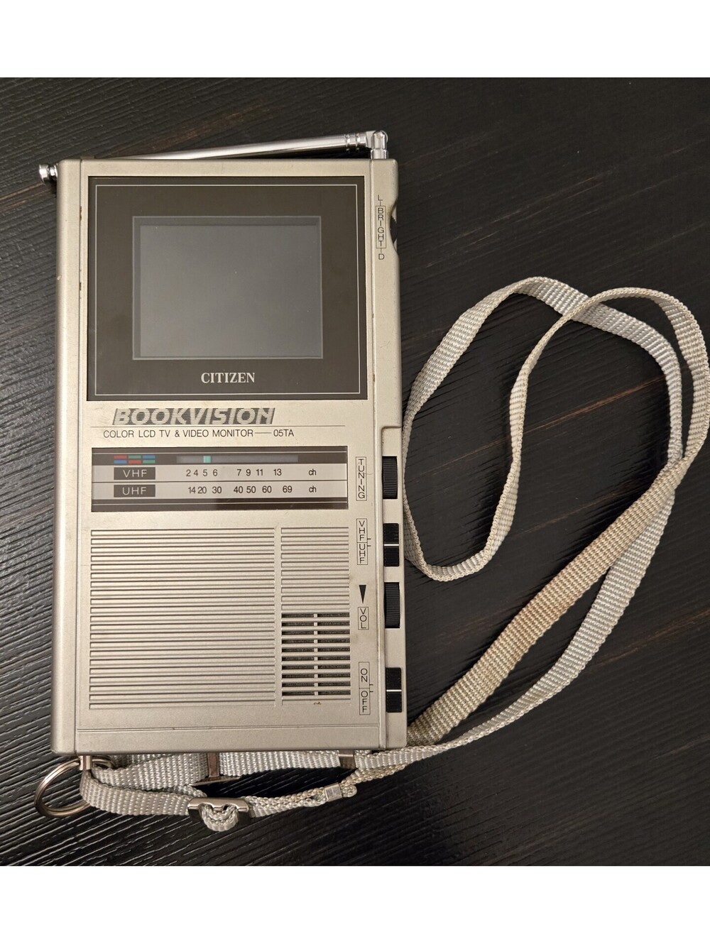Citizen Bookvision 05TA Portable LCD TV Vintage Tested Powers On Made In Japan